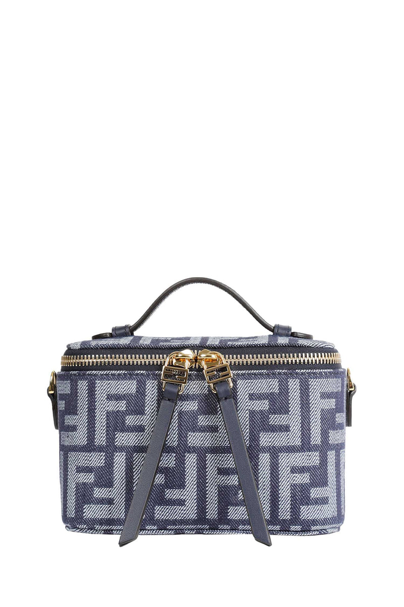 FENDI FF Denim Jacquard Vanity Bag woman
