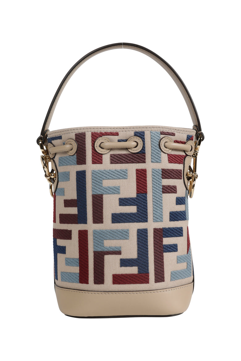 Mon Tresor Canvas Mini Bucket Bag