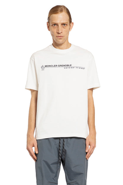 MONCLER GRENOBLE MAN WHITE T-SHIRTS & TANK TOPS