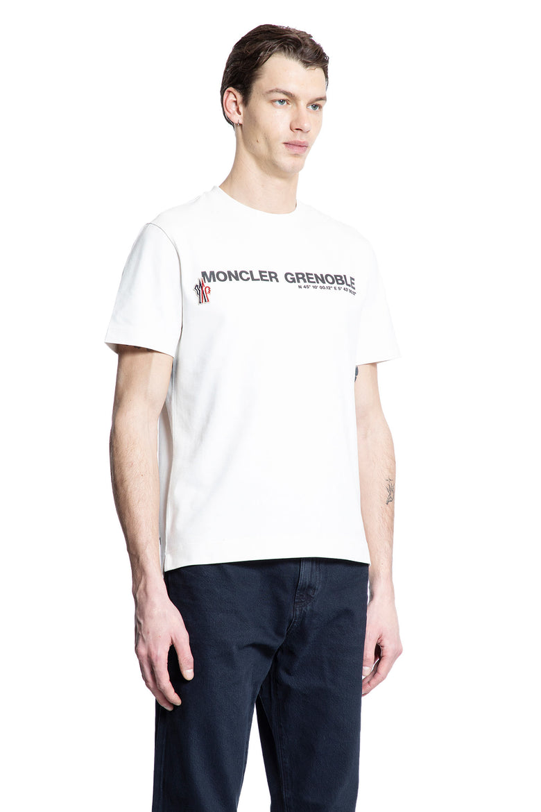 MONCLER GRENOBLE MAN WHITE T-SHIRTS & TANK TOPS