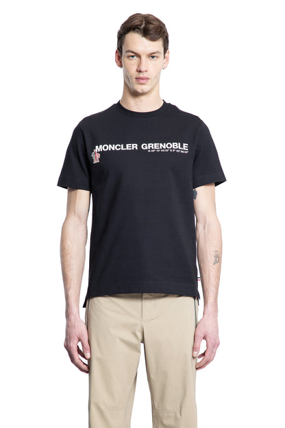 MONCLER GRENOBLE MAN BLACK T-SHIRTS & TANK TOPS