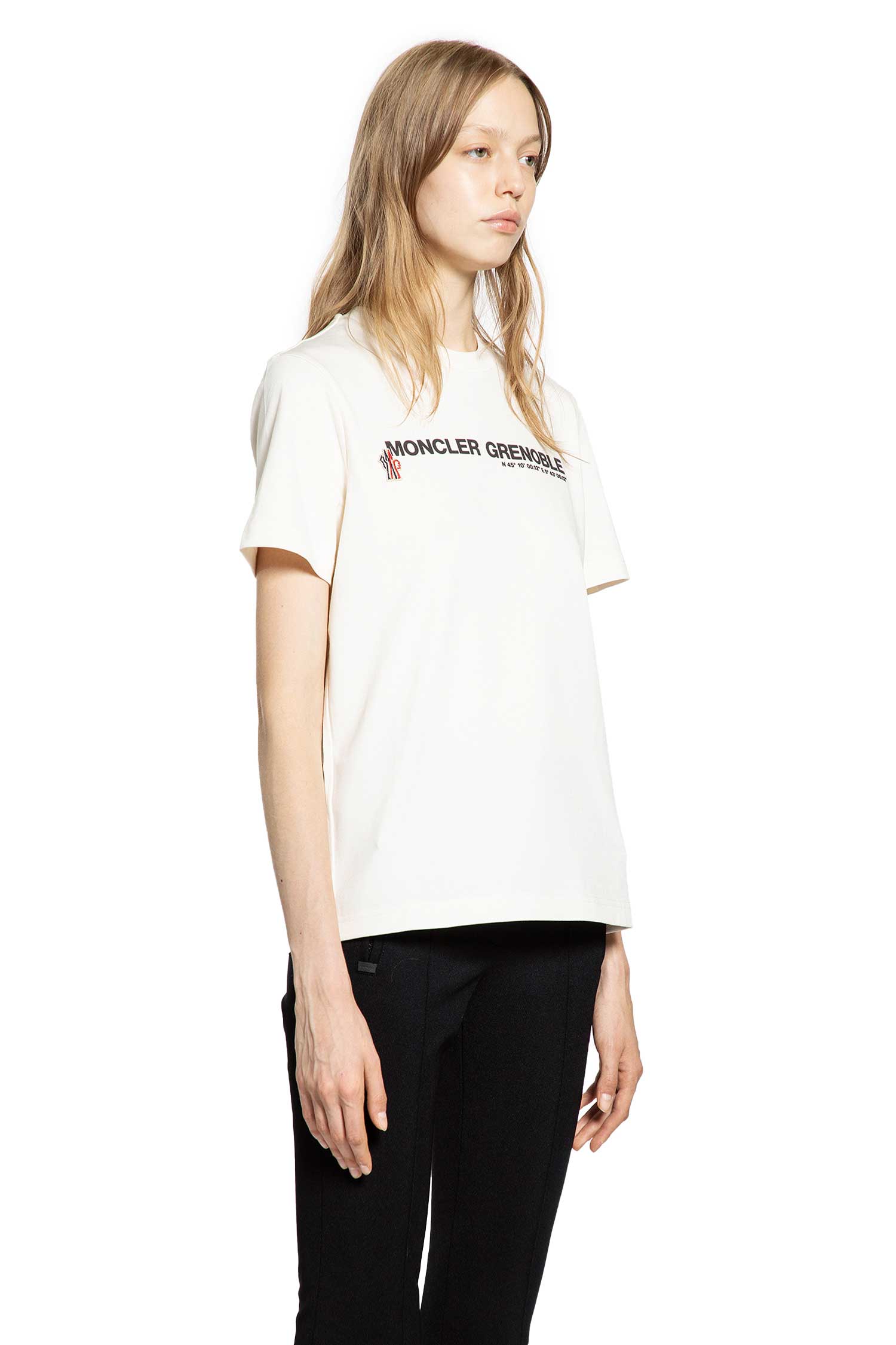 MONCLER GRENOBLE WOMAN WHITE T-SHIRTS & TANK TOPS