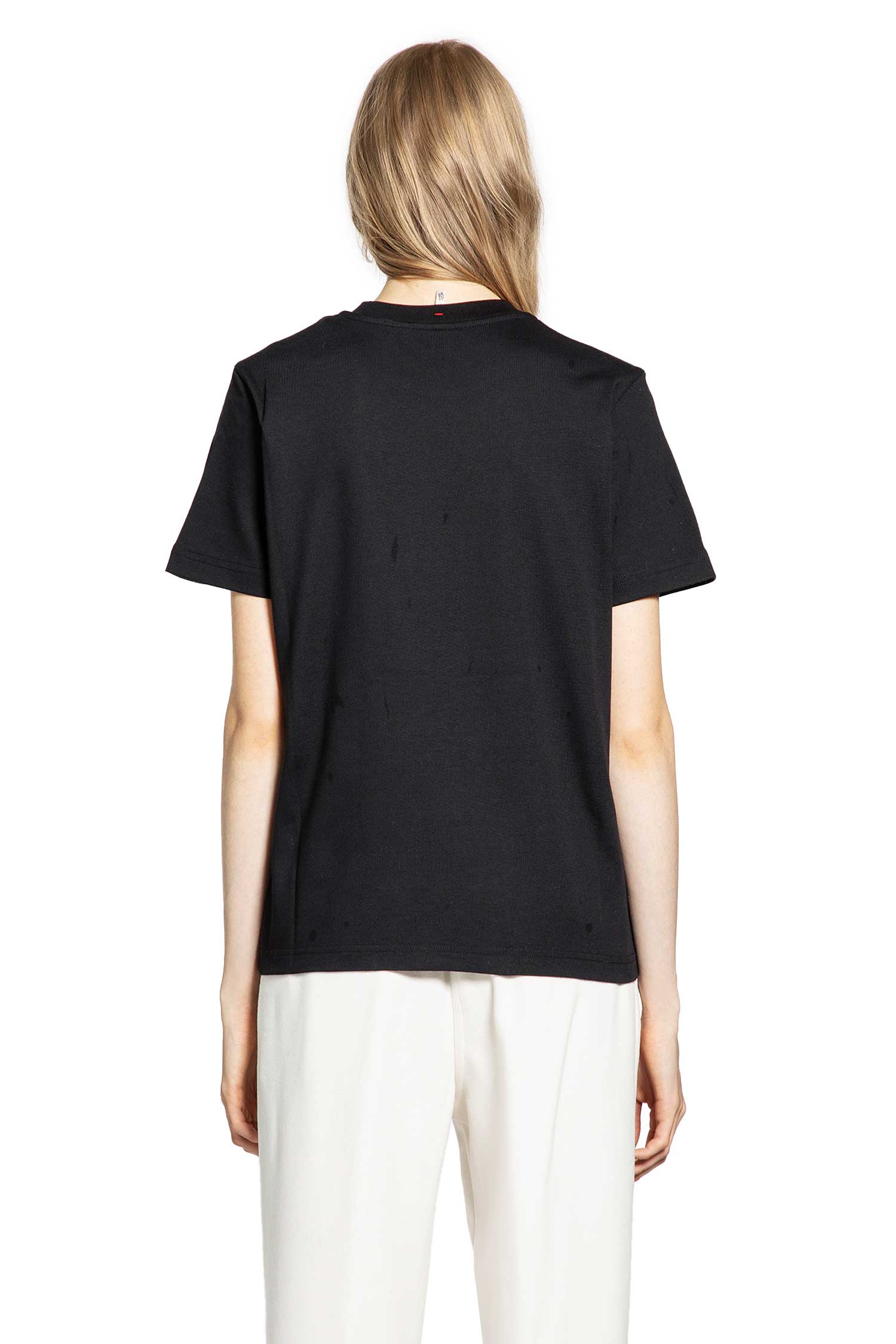 MONCLER GRENOBLE WOMAN BLACK T-SHIRTS & TANK TOPS