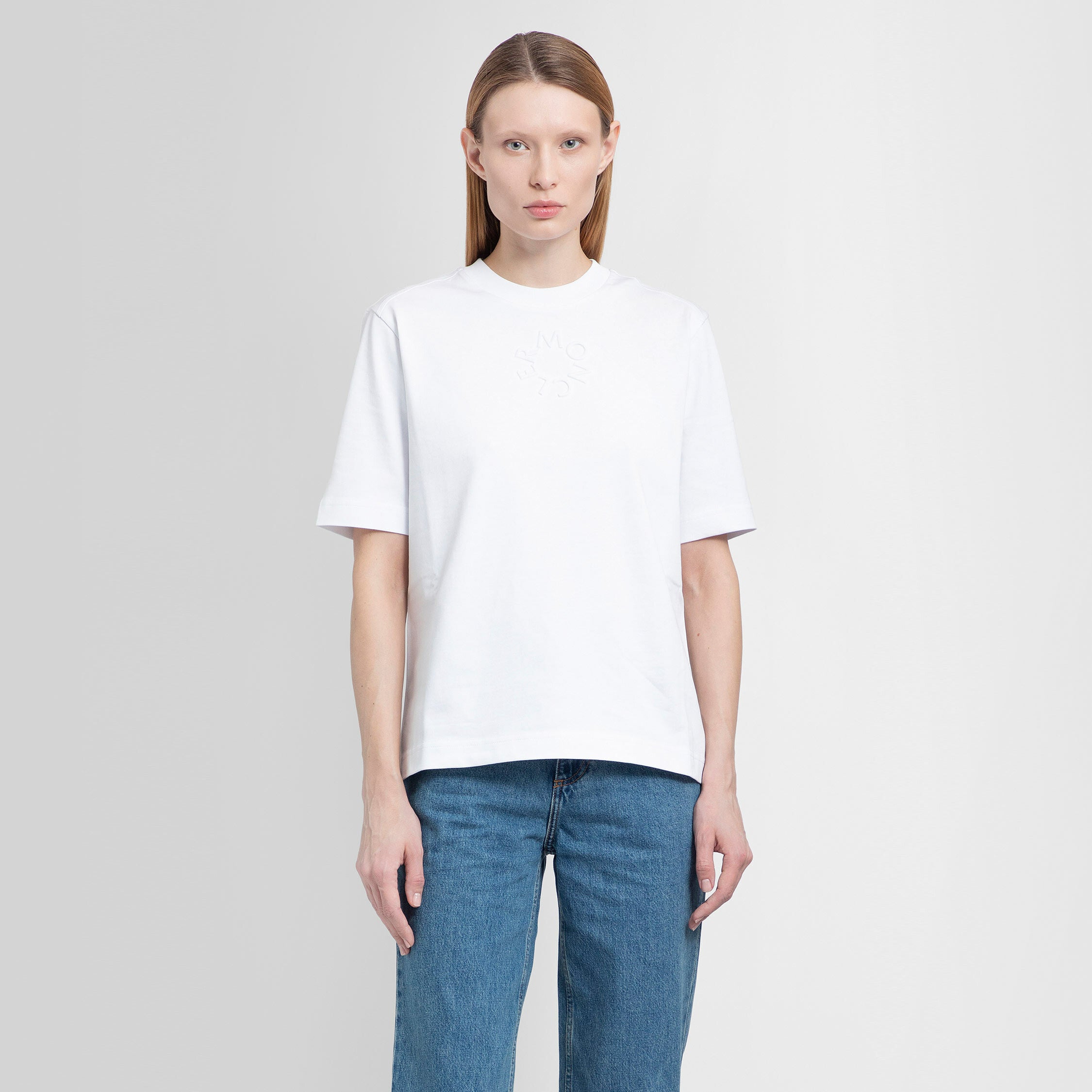 Moncler white clearance t shirt women's