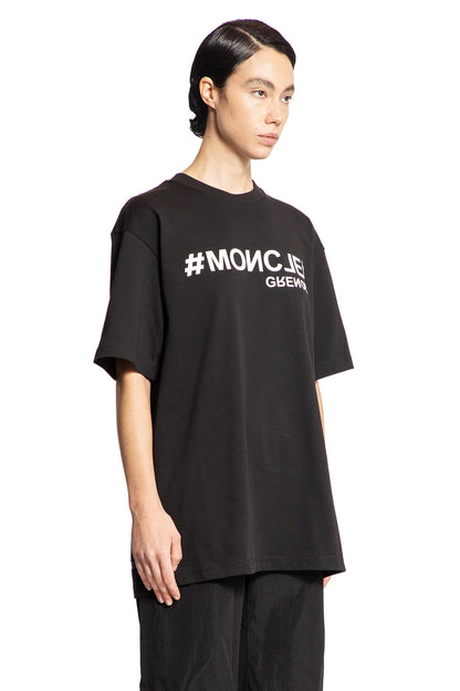 MONCLER GRENOBLE WOMAN BLACK T-SHIRTS & TANK TOPS