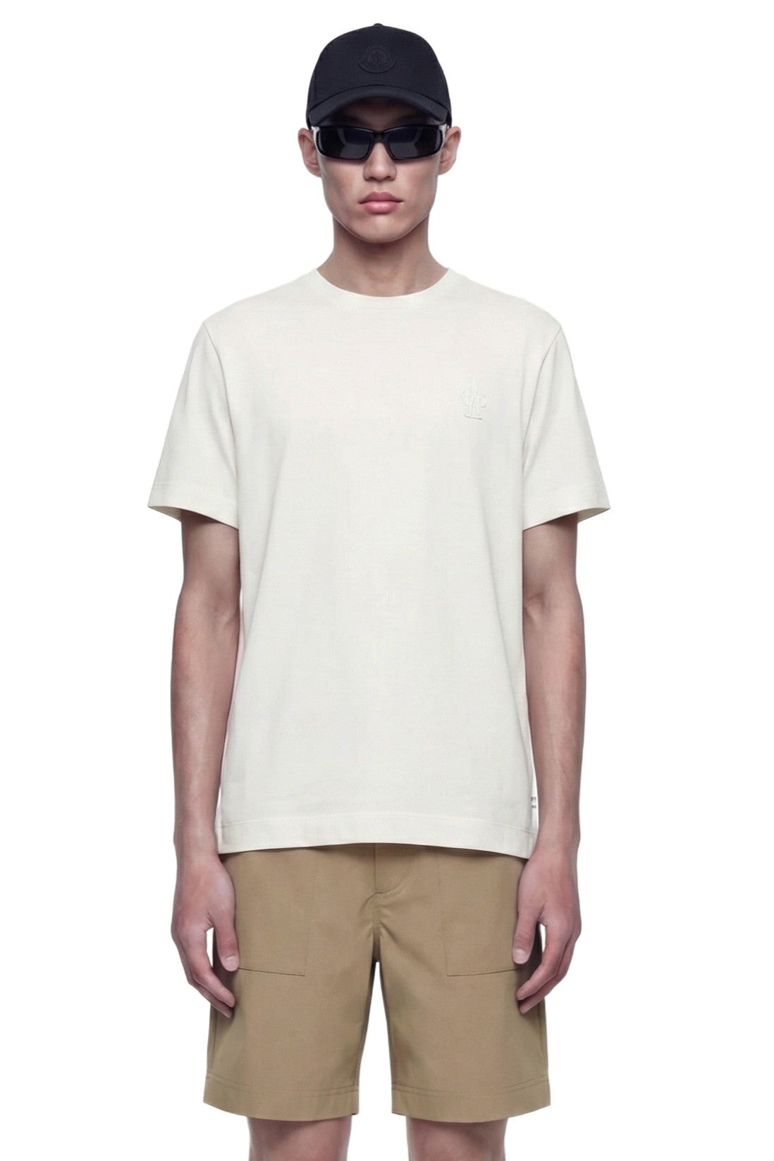 Logo Patch Cotton Blend T-Shirt