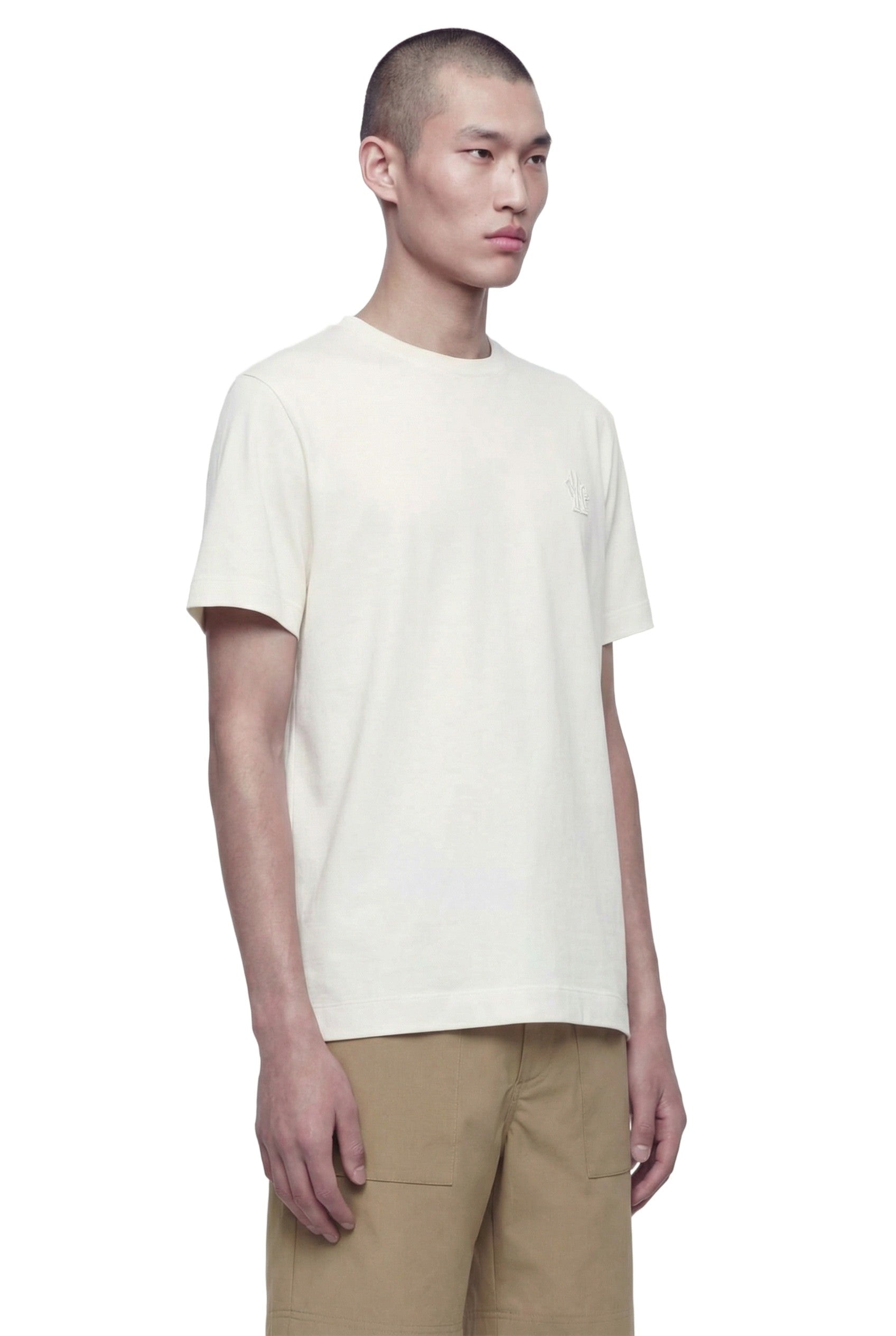 Logo Patch Cotton Blend T-Shirt