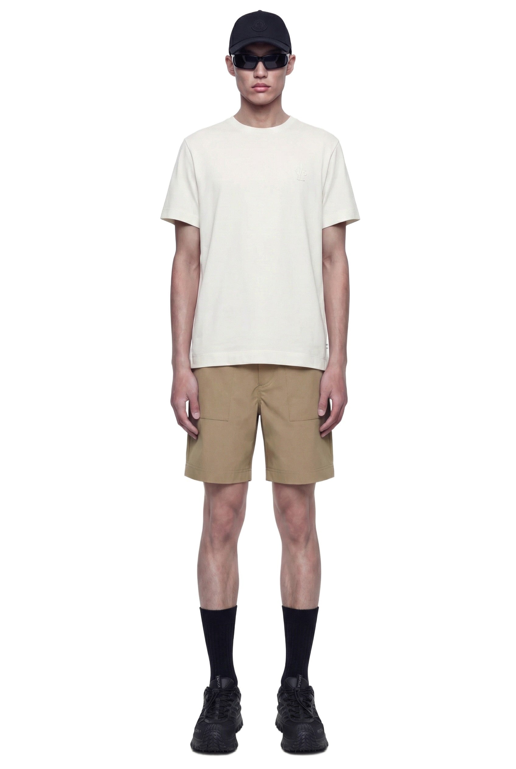 Logo Patch Cotton Blend T-Shirt