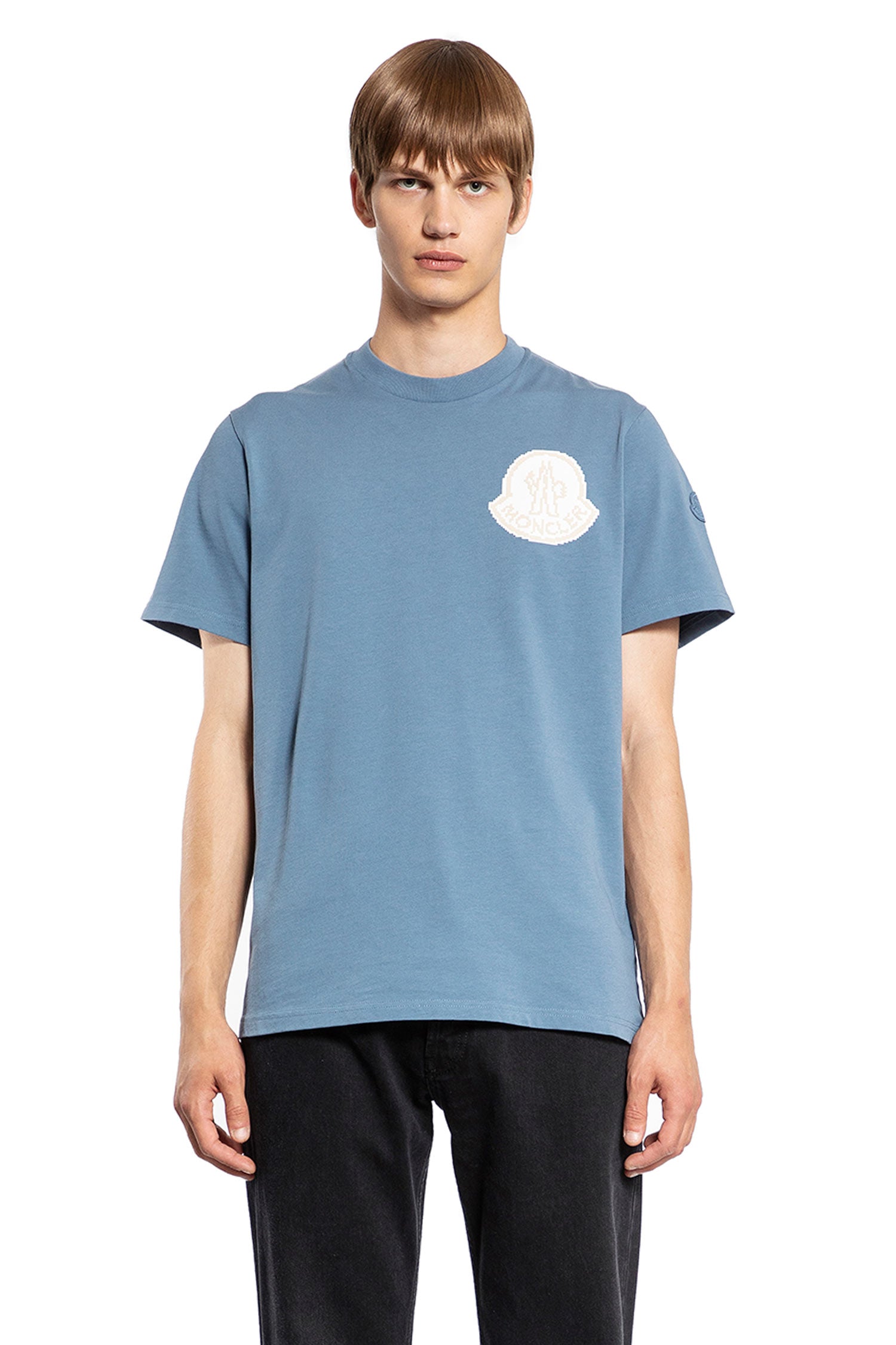 MONCLER MAN BLUE T-SHIRTS