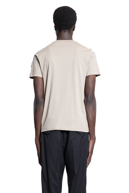 MONCLER MAN BEIGE T-SHIRTS & TANK TOPS