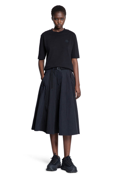 MONCLER WOMAN BLACK T-SHIRTS & TANK TOPS