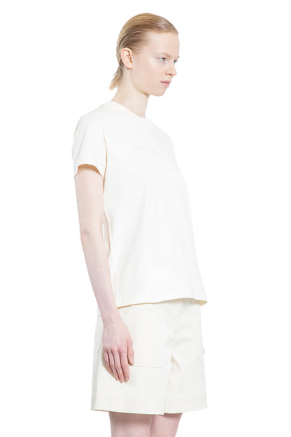 MONCLER WOMAN OFF-WHITE T-SHIRTS & TANK TOPS