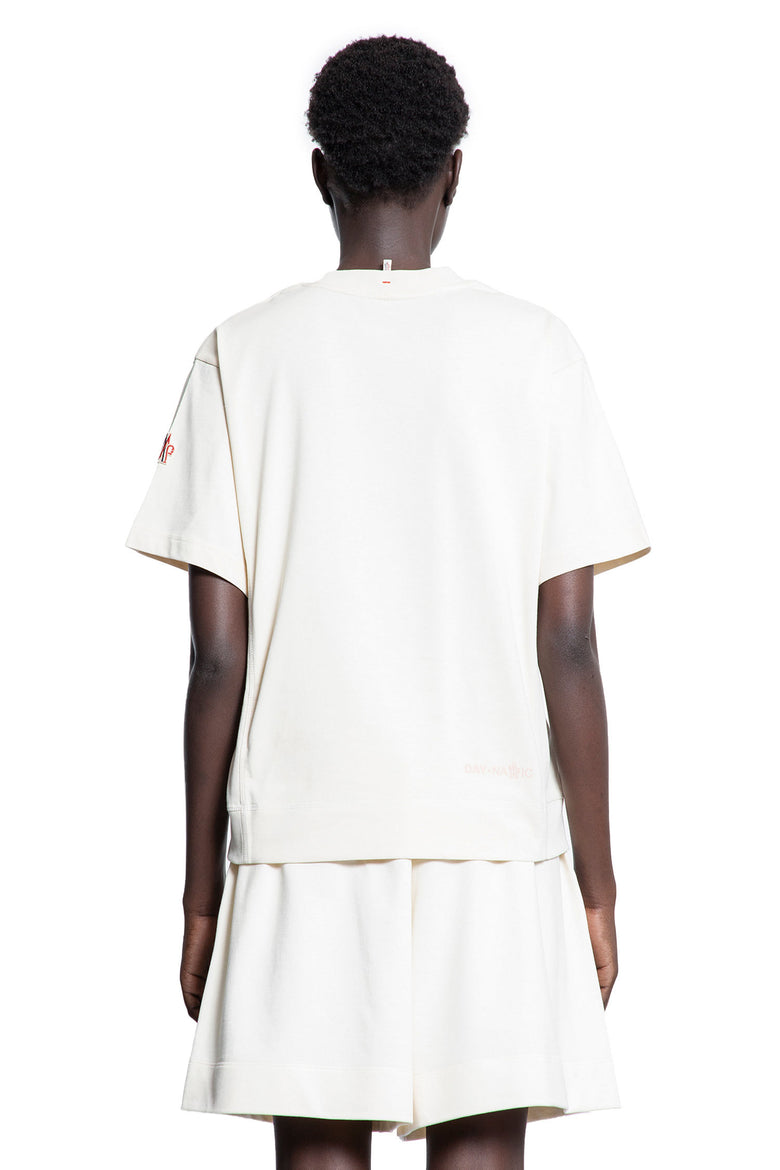 MONCLER GRENOBLE WOMAN OFF-WHITE T-SHIRTS & TANK TOPS