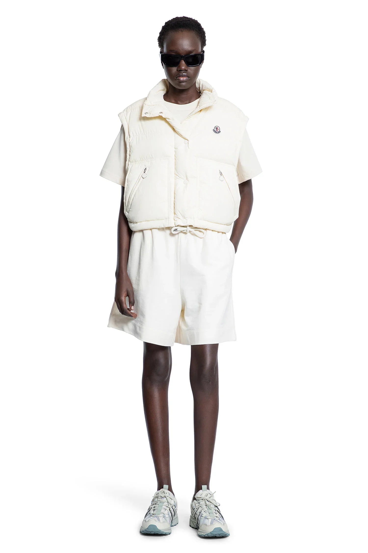 MONCLER GRENOBLE WOMAN OFF-WHITE T-SHIRTS & TANK TOPS - Antonioli.eu