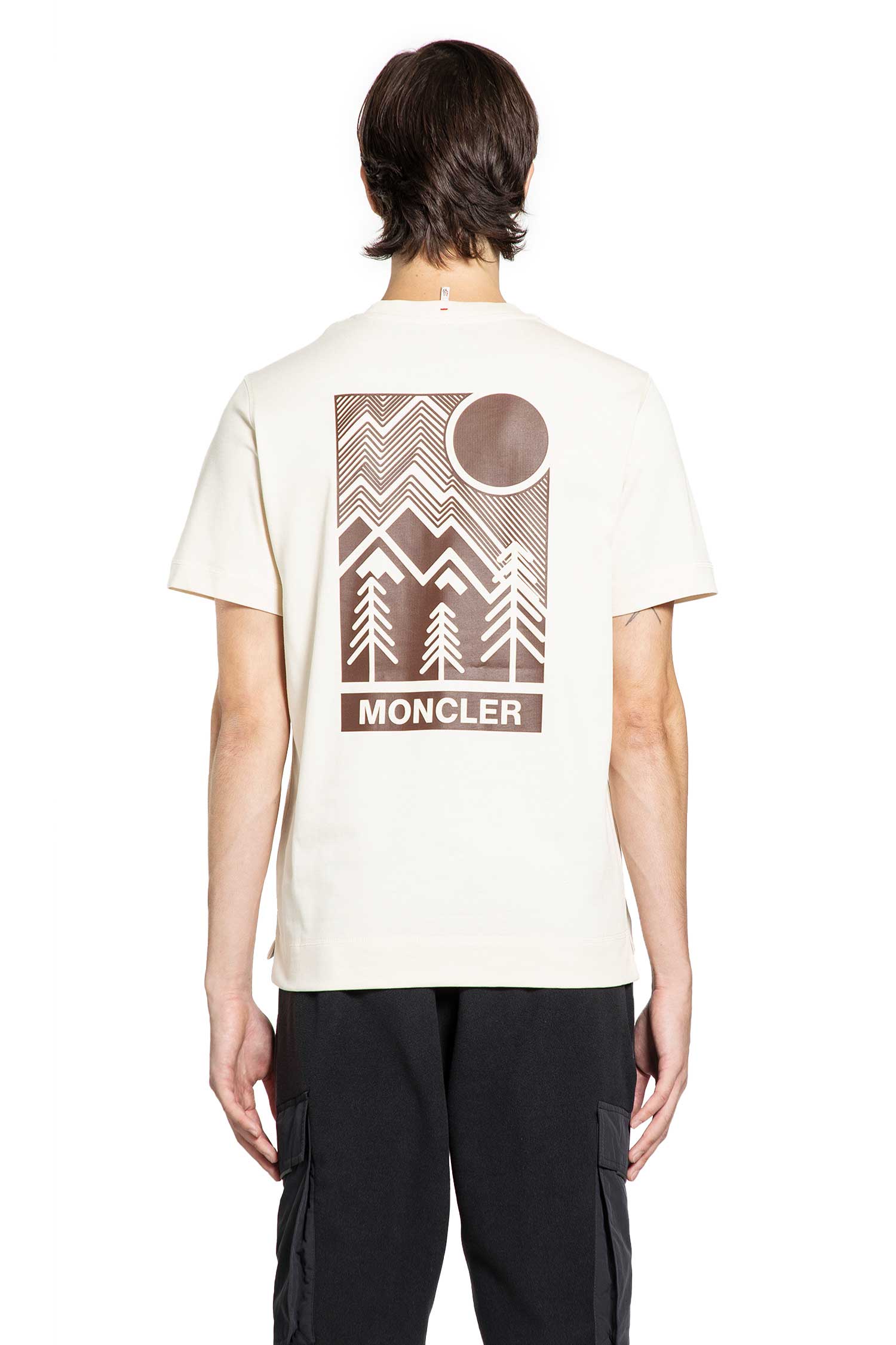 MONCLER GRENOBLE MAN BEIGE T-SHIRTS & TANK TOPS