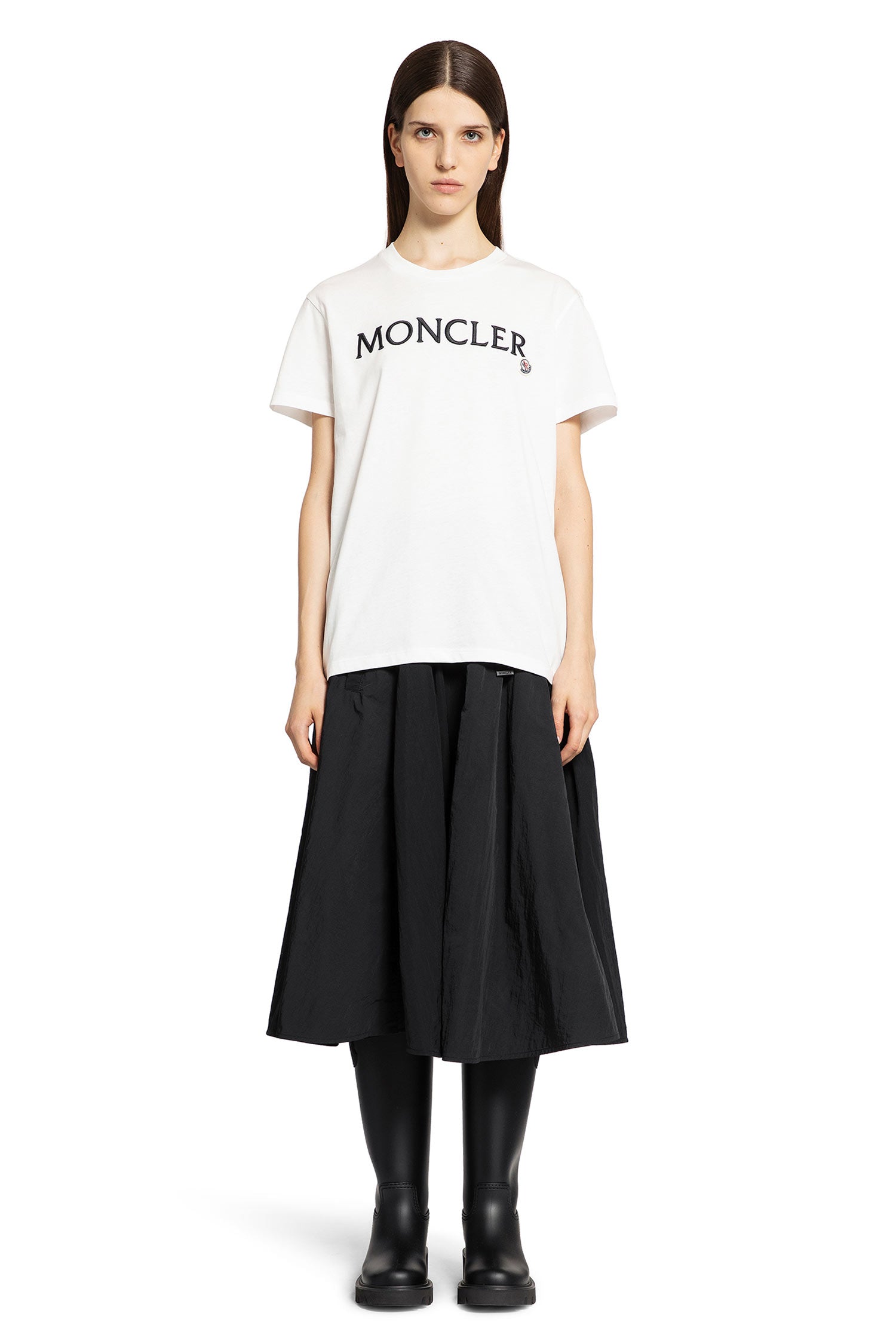 MONCLER WOMAN WHITE T-SHIRTS