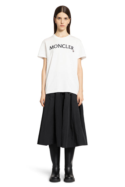 MONCLER WOMAN WHITE T-SHIRTS & TANK TOPS