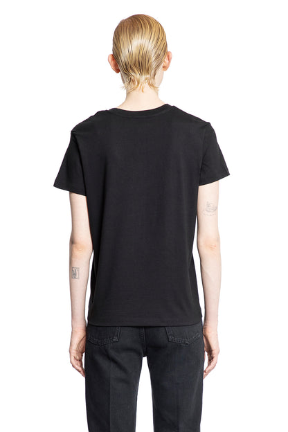 MONCLER WOMAN BLACK T-SHIRTS & TANK TOPS