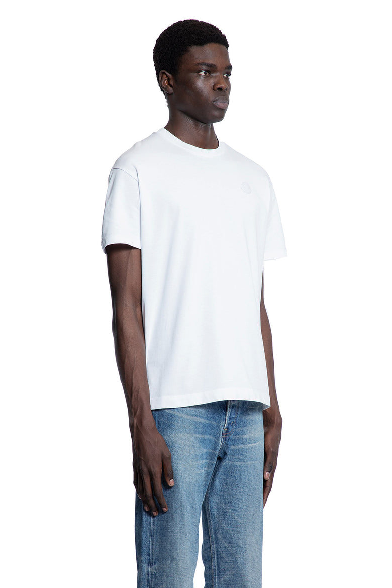 MONCLER MAN WHITE T-SHIRTS & TANK TOPS