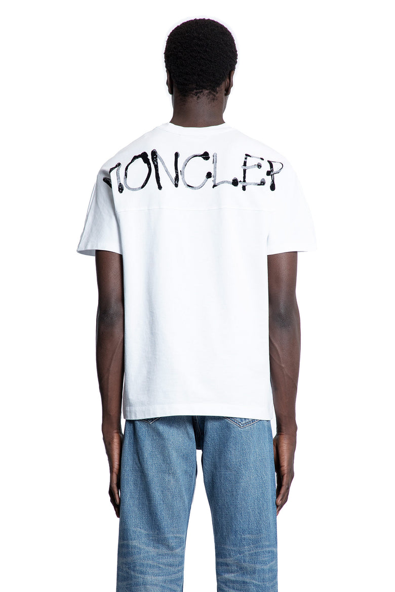 MONCLER MAN WHITE T-SHIRTS & TANK TOPS