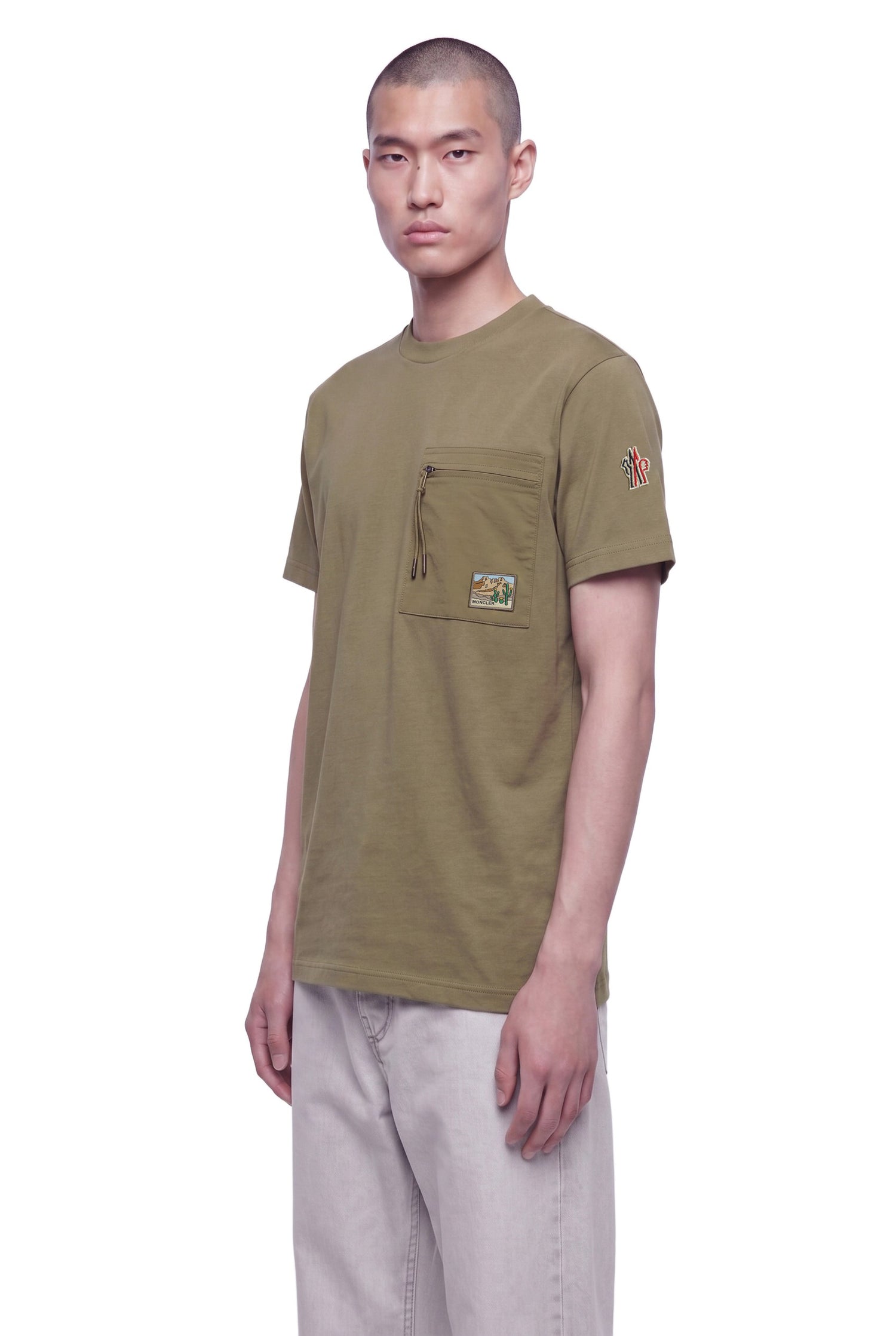 MONCLER GRENOBLE Utility Pocket Cotton T-Shirt man