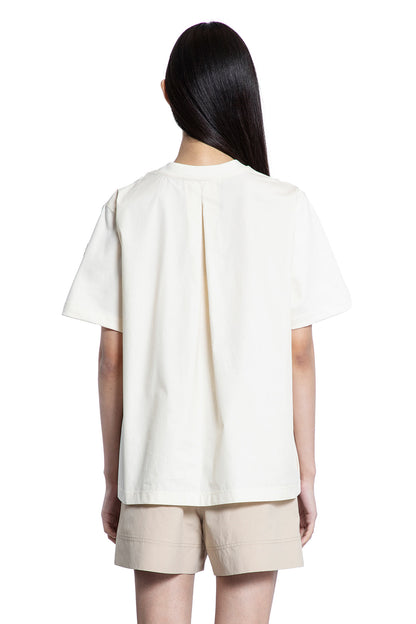 MONCLER WOMAN OFF-WHITE T-SHIRTS & TANK TOPS