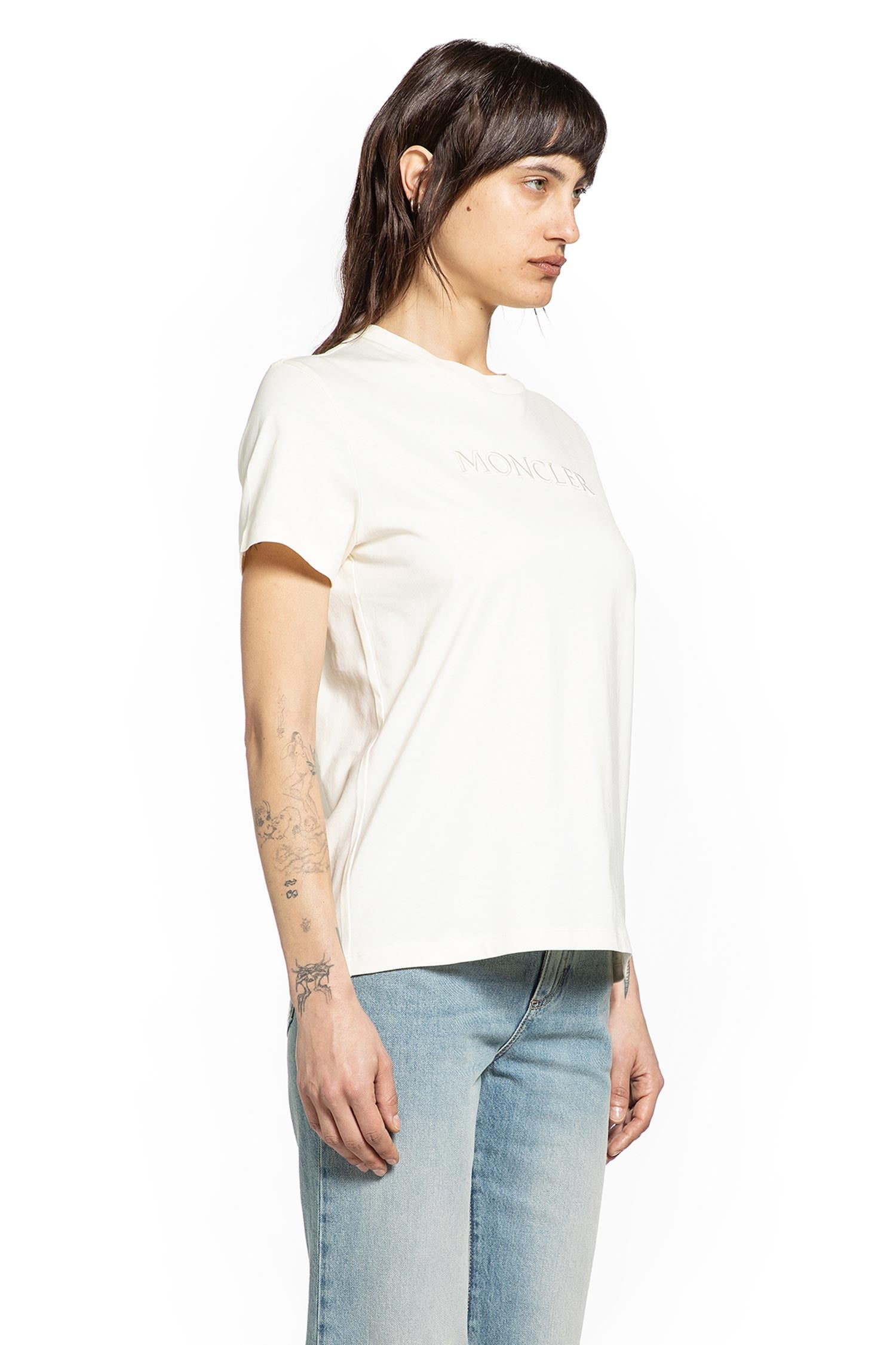 Embroidered Tonal Logo Cotton T-Shirt