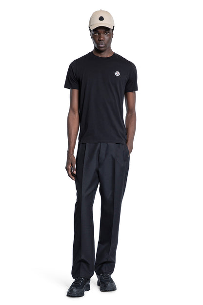 MONCLER MAN BLACK T-SHIRTS & TANK TOPS