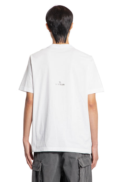 MONCLER MAN WHITE T-SHIRTS & TANK TOPS