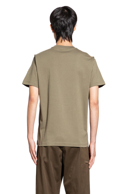 MONCLER MAN GREEN T-SHIRTS & TANK TOPS