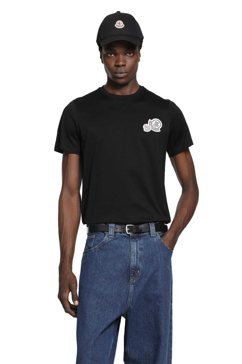 MONCLER Double Logo Patch Cotton T-Shirt man