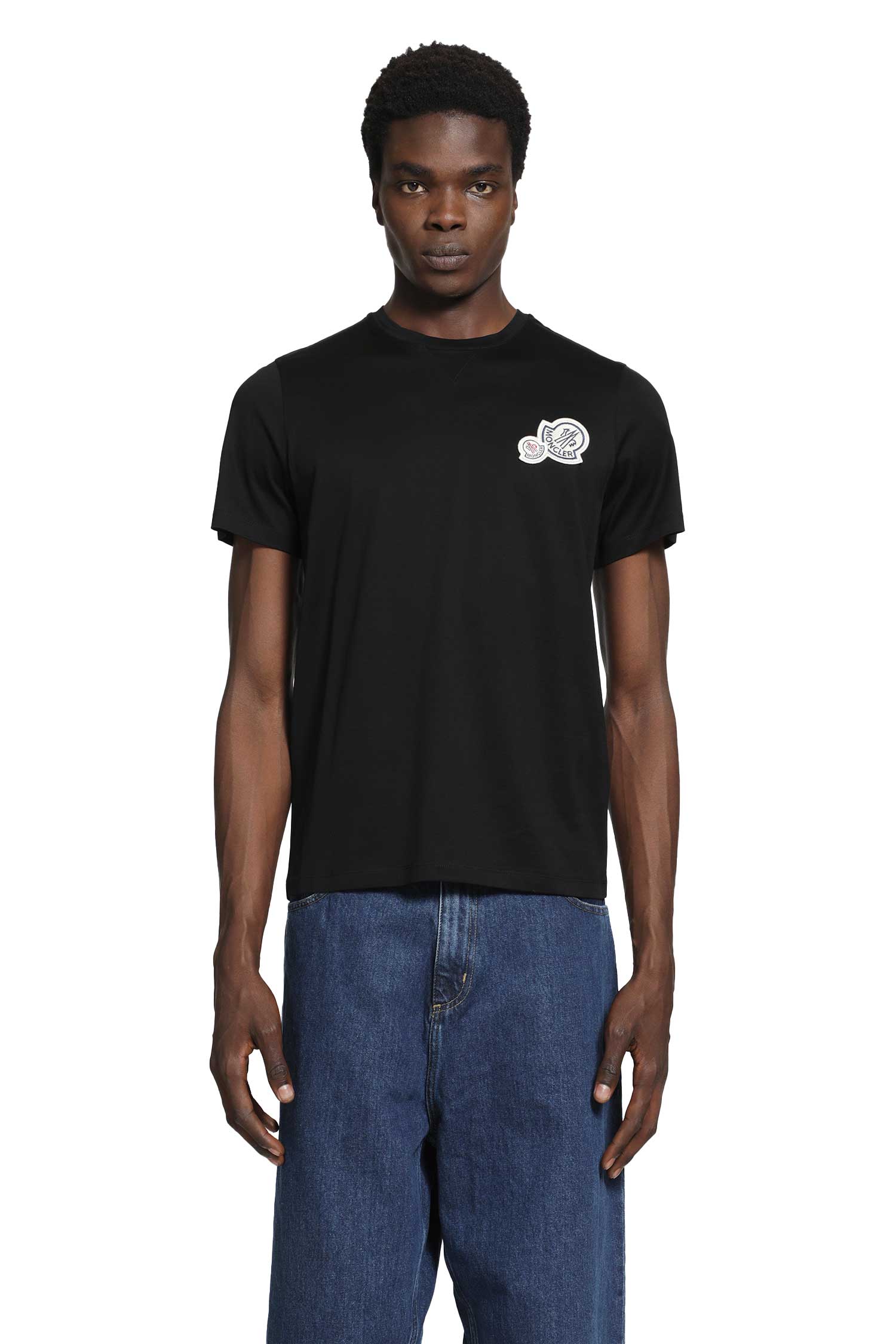 MONCLER Double Logo Patch Cotton T-Shirt man