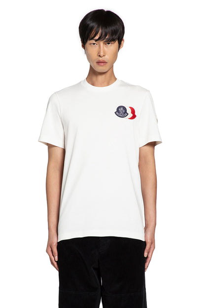 Embroidered Tricolour Logo Cotton T-Shirt