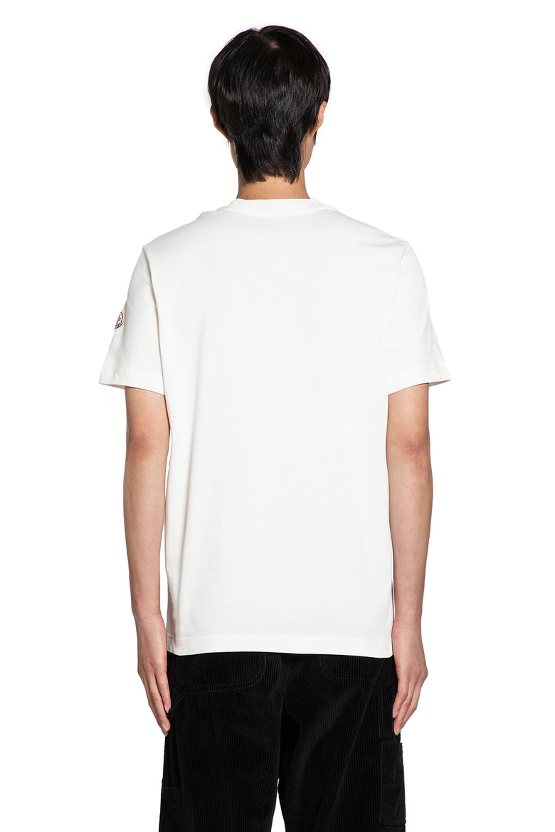 Embroidered Tricolour Logo Cotton T-Shirt