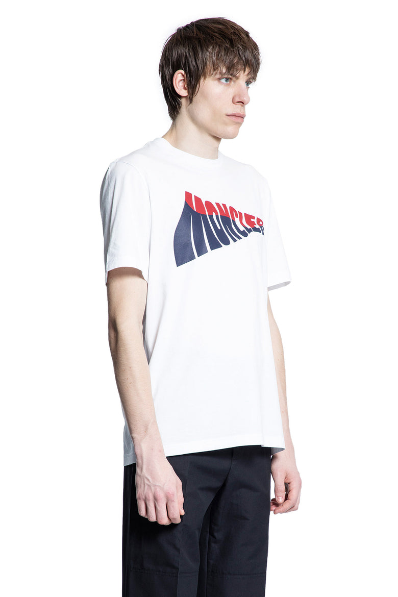 MONCLER MAN WHITE T-SHIRTS & TANK TOPS