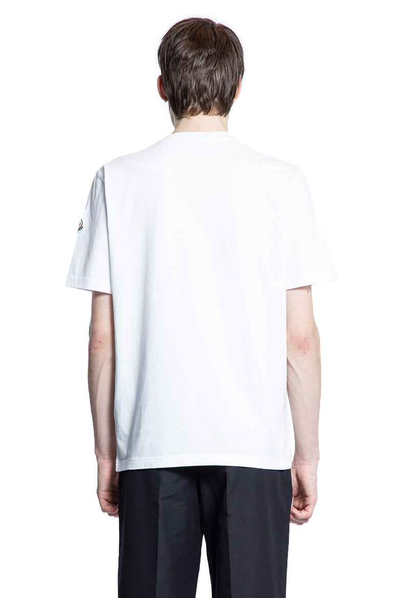 MONCLER MAN WHITE T-SHIRTS & TANK TOPS