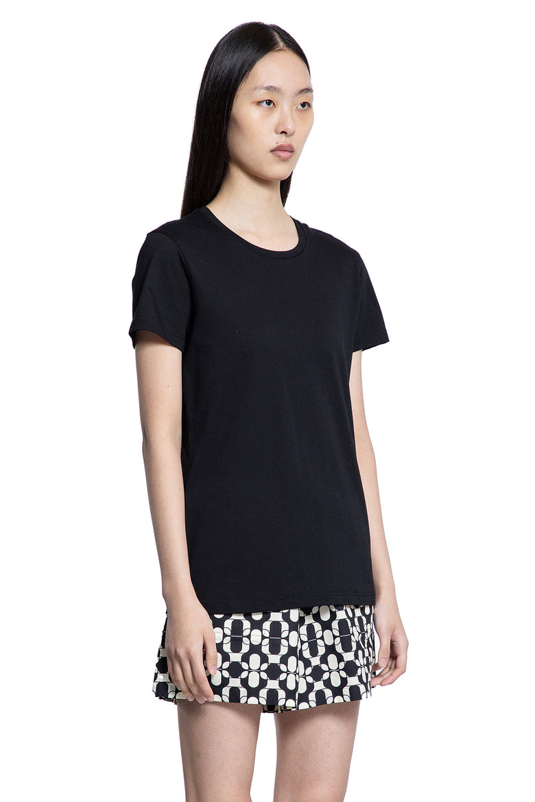 MONCLER WOMAN BLACK T-SHIRTS & TANK TOPS