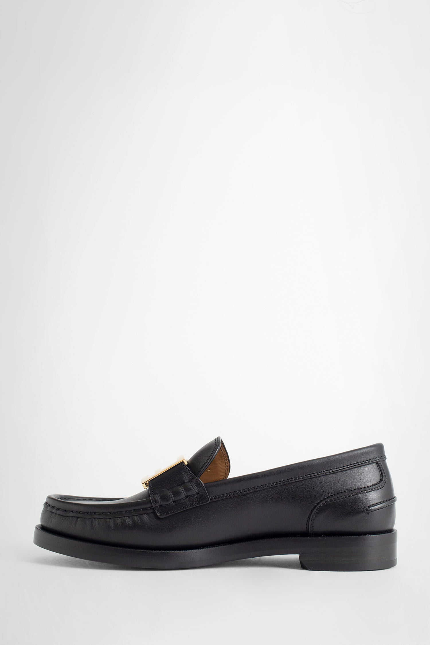 FENDI WOMAN BLACK LOAFERS & FLATS