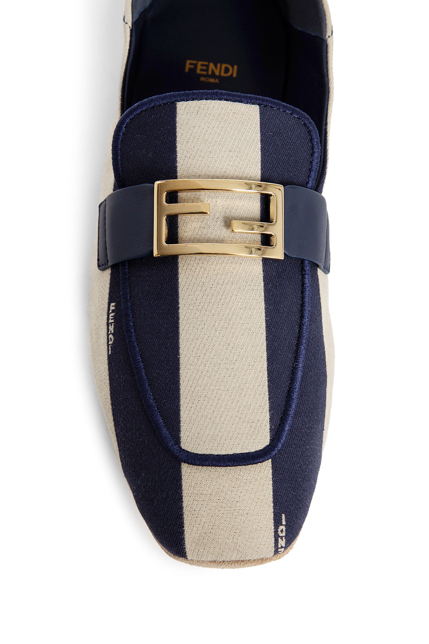 FENDI WOMAN BLUE LOAFERS & FLATS