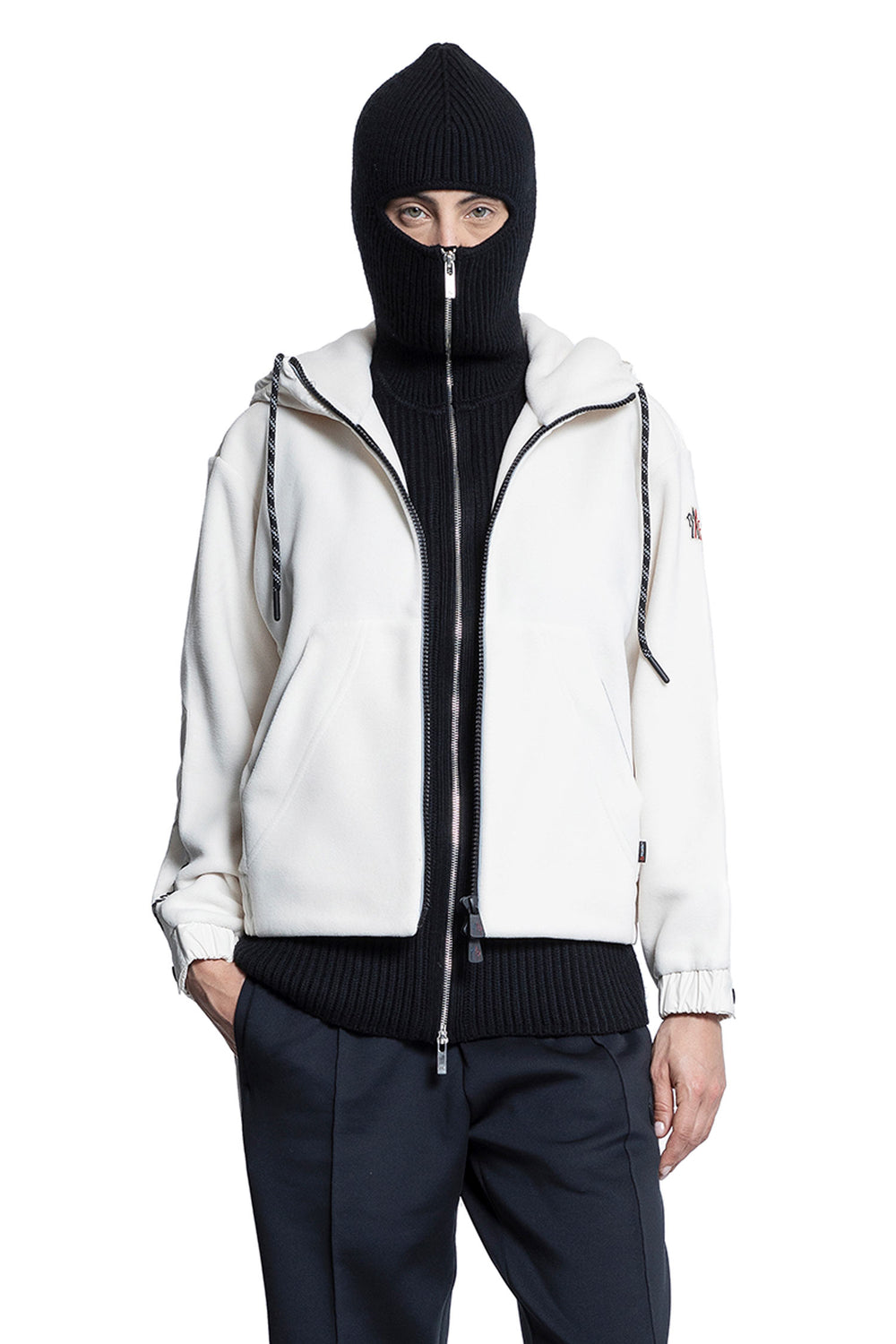 MONCLER GRENOBLE WOMAN OFF-WHITE SWEATSHIRTS