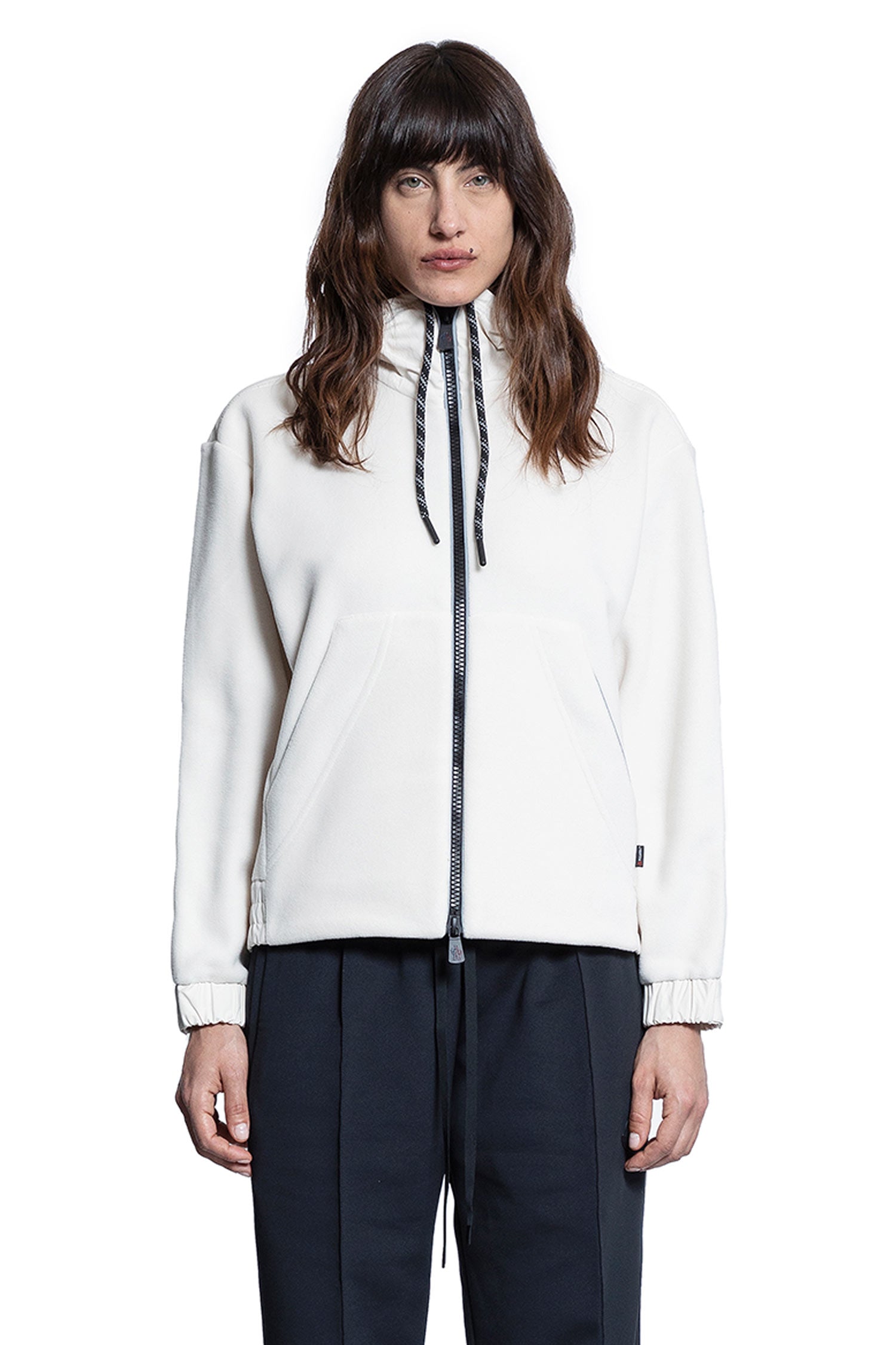 MONCLER GRENOBLE WOMAN OFF-WHITE SWEATSHIRTS