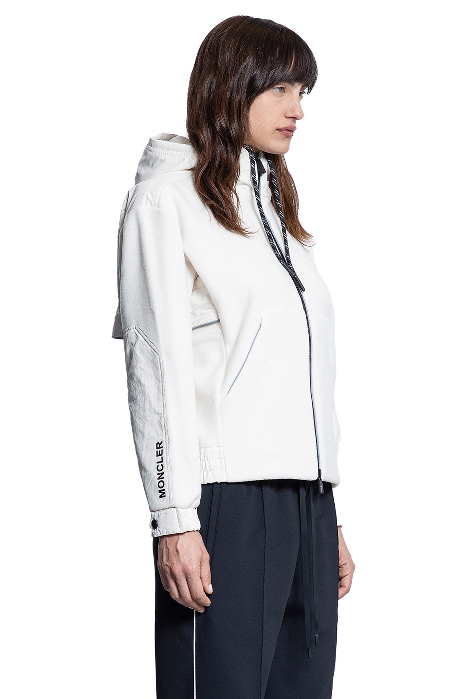 MONCLER GRENOBLE WOMAN OFF-WHITE SWEATSHIRTS