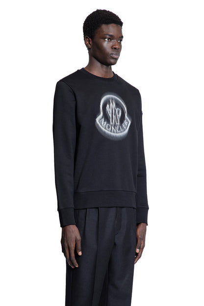 MONCLER MAN BLACK SWEATSHIRTS