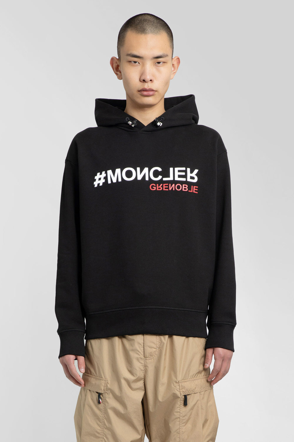 MONCLER GRENOBLE MAN BLACK SWEATSHIRTS