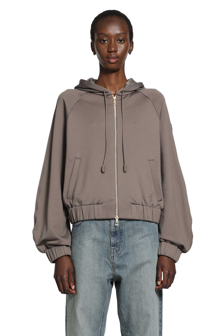 MONCLER Fleece Zip Up Hoodie woman