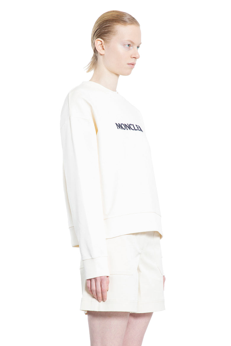 MONCLER WOMAN OFF-WHITE SWEATSHIRTS