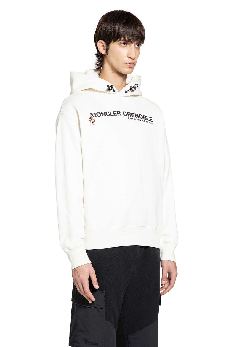 MONCLER GRENOBLE MAN WHITE SWEATSHIRTS