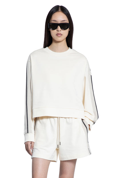 MONCLER WOMAN OFF-WHITE SWEATSHIRTS