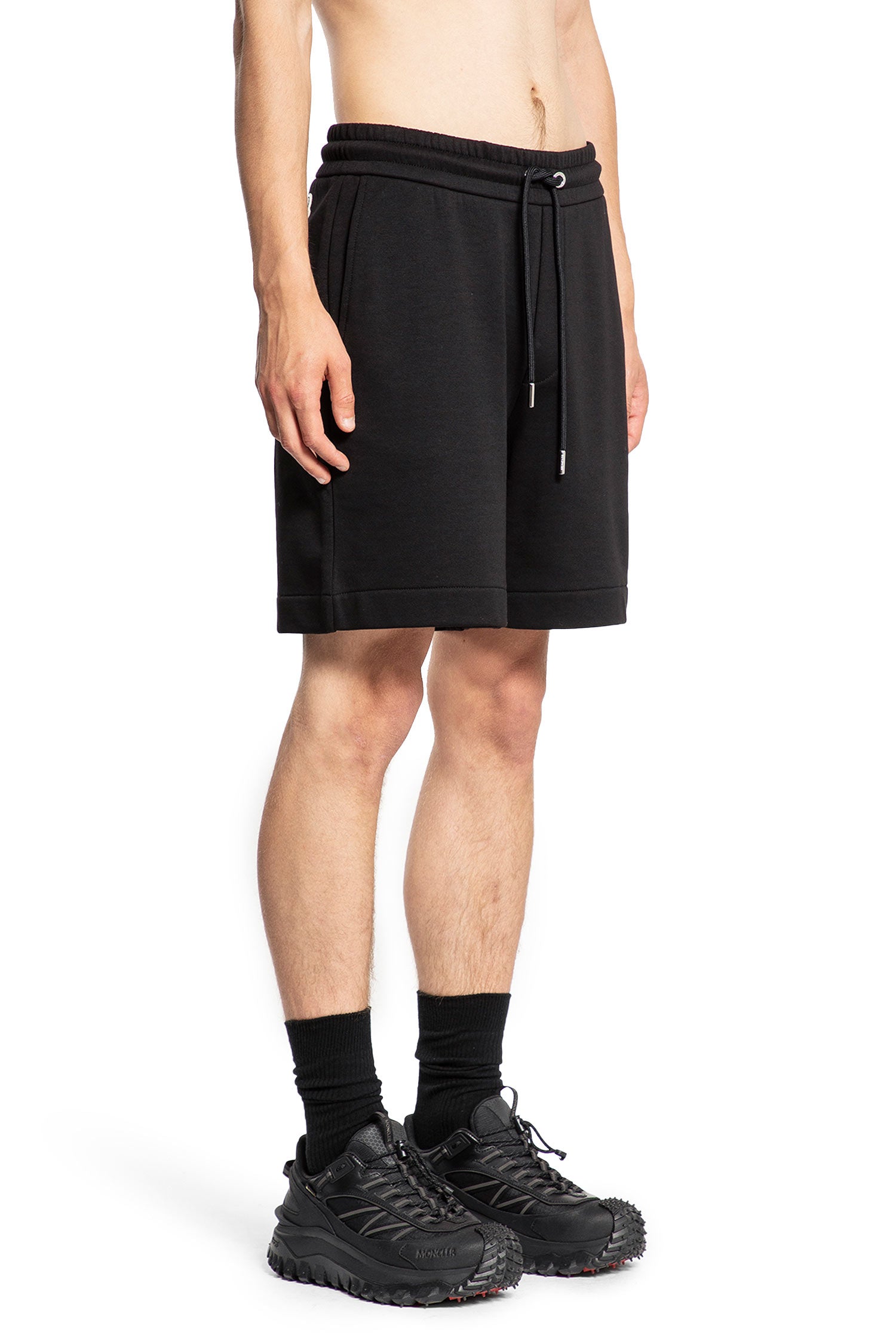 MONCLER MAN BLACK SHORTS & SKIRTS