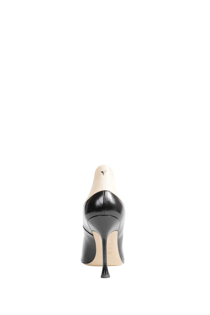 Nude Leather Court Shoes